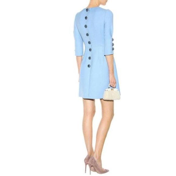 Dolce And Gabbana Blue Short Night Out Dress Size 40 IT S US - Picture 4 of 15